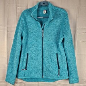 Stio Womens Blue Sweetwater Fleece Full Zip Jacket Large